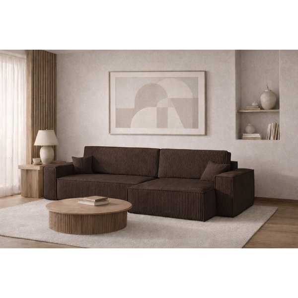 Kaiser Möbel Ecksofa mit schlaffunktion und bettkasten, BEST XL stoff Poso, Quelle, Verita, Mit Bettfunktion und Bettzeugfach