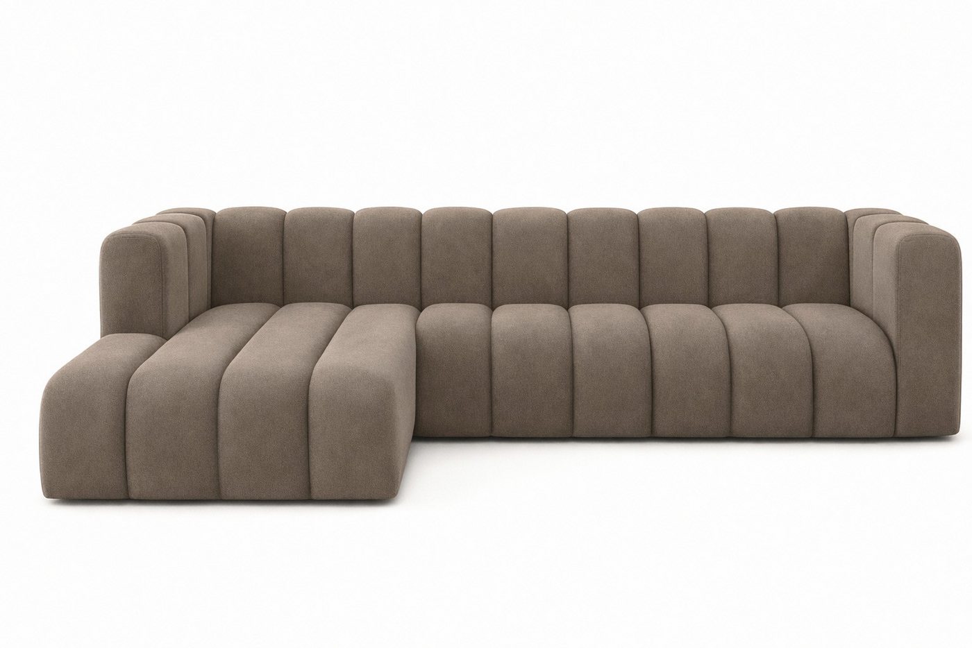Kaiser Möbel Ecksofa Moderne aus Veloursstoff Salvador Grand L 318 cm, Ecksofa, modulare Bauweise, tiefe Sitzflächen, Samt Salvador, Soft-Cube-Design – Bild 2 von 5