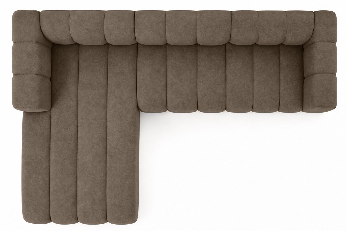 Kaiser Möbel Ecksofa Moderne aus Veloursstoff Salvador Grand L 318 cm, Ecksofa, modulare Bauweise, tiefe Sitzflächen, Samt Salvador, Soft-Cube-Design – Bild 4 von 5