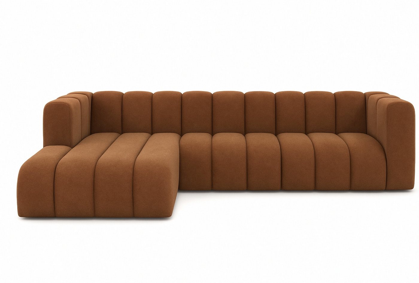 Kaiser Möbel Ecksofa Moderne aus Veloursstoff Salvador Grand L 318 cm, Ecksofa, modulare Bauweise, tiefe Sitzflächen, Samt Salvador, Soft-Cube-Design – Bild 2 von 5