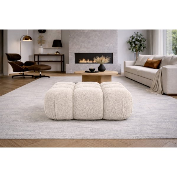 Kaiser Möbel Hocker Modularer für das Wohnzimmer, Bouclé-Stoff Abriamo, Selia (Hocker), Teil der Selia Modul-Kollektion,Weiche,Vielseitig kombinierbar