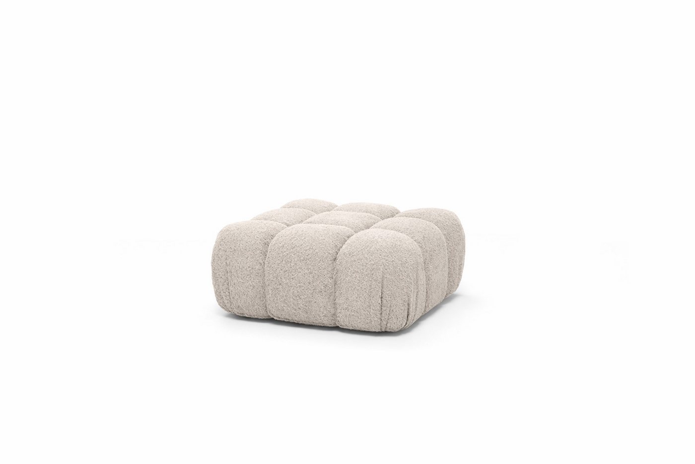 Kaiser Möbel Hocker Modularer für das Wohnzimmer, Bouclé-Stoff Abriamo, Selia (Hocker), Teil der Selia Modul-Kollektion,Weiche,Vielseitig kombinierbar – Bild 3 von 5