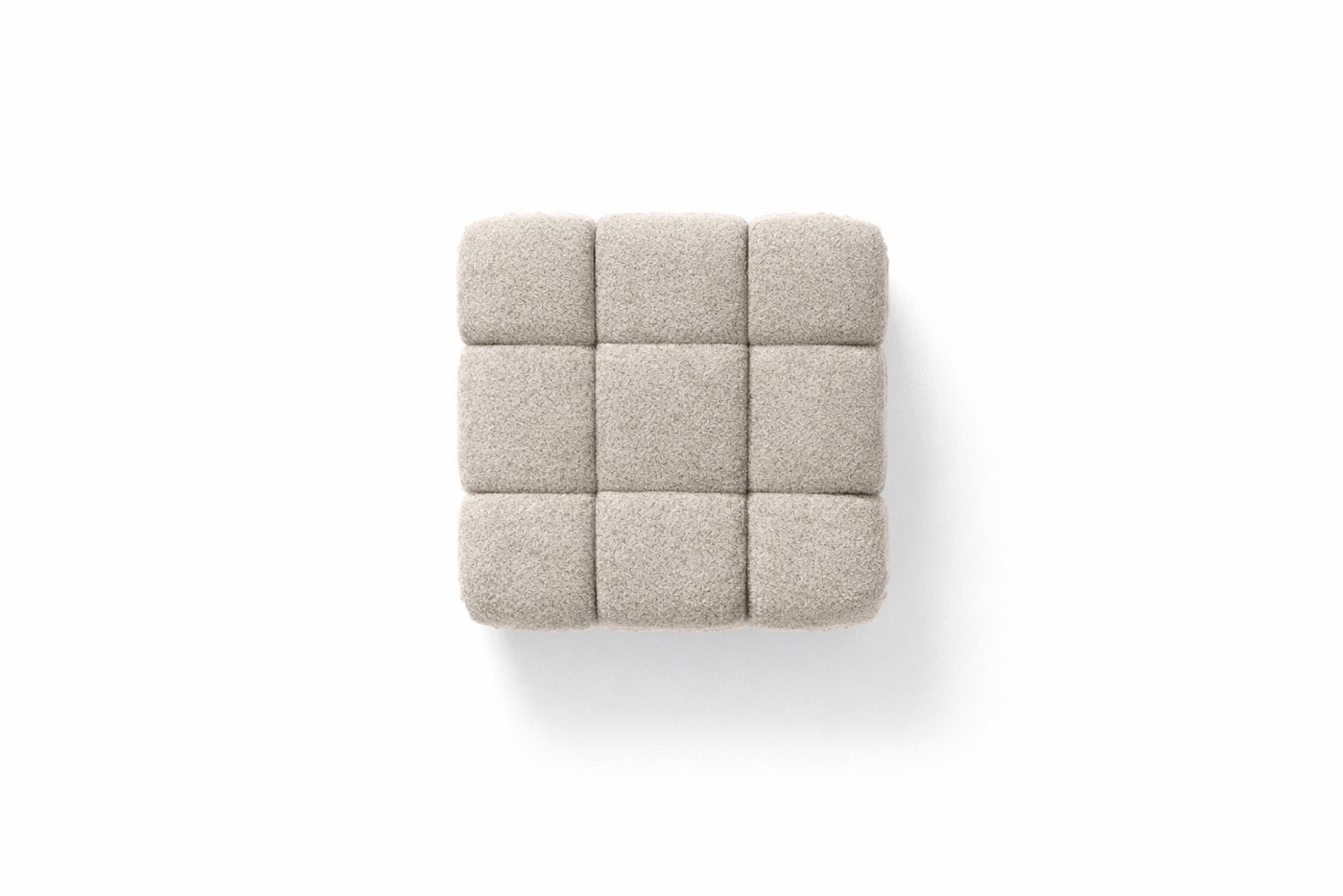 Kaiser Möbel Hocker Modularer für das Wohnzimmer, Bouclé-Stoff Abriamo, Selia (Hocker), Teil der Selia Modul-Kollektion,Weiche,Vielseitig kombinierbar – Bild 4 von 5