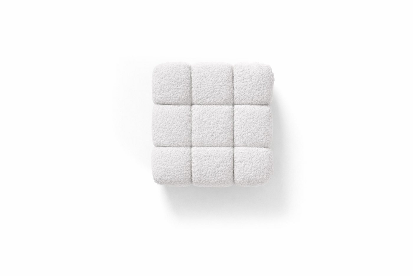 Kaiser Möbel Hocker Modularer für das Wohnzimmer, Bouclé-Stoff Abriamo, Selia (Hocker), Teil der Selia Modul-Kollektion,Weiche,Vielseitig kombinierbar – Bild 4 von 5