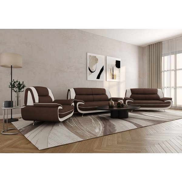 Kaiser Möbel Loungeset Wohnzimmer-Set 3-2-1 modern, Stoff Kronos, PALERMO, (3-2-1, Sitzgarnitur 3-2-1), breite Sitzflächen keine Schlaffunktion