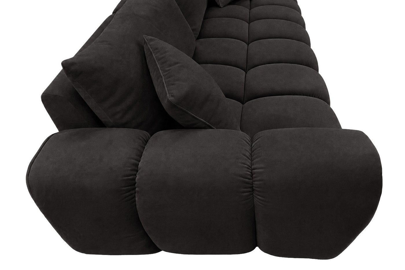 Kaiser Möbel Sofa mit Schlaffunktion und Bettkasten, Velvet-Stoff Bluvel, COSMOPOLITAN, Einzelsofa, Freistehend, Liegefunktion 200 × 135 cm, samtweicher Velvet- – Bild 4 von 5
