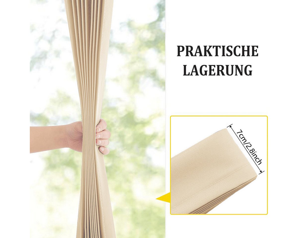 Kaket Türvorhang Isolierte Türvorhänge, Plissee-Falttürvorhänge, Sichtschutzvorhänge, Verdunkelungsvorhänge, geeignet für wohnzimmer und schlafzimmer – Bild 5 von 5