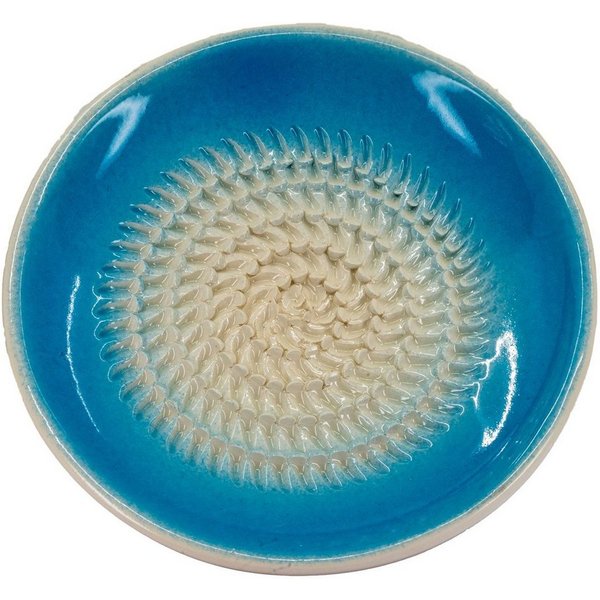 Kaladia Multireibe 808, Hellblau, Keramik, handbemalte Reibeteller Unifarben Keramik - Made in Spain
