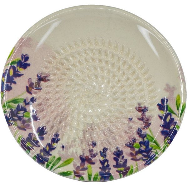 Kaladia Multireibe Reibeteller mit Lavendelblüten, Keramik, handbemalte Küchenreibe - Made in Spain