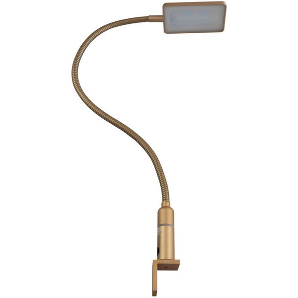 kalb Bettleuchte 4W LED Bettleuchte Leseleuchte Nachttischlampe Leselampe flexibel, 1er Set messing matt, warmweiß