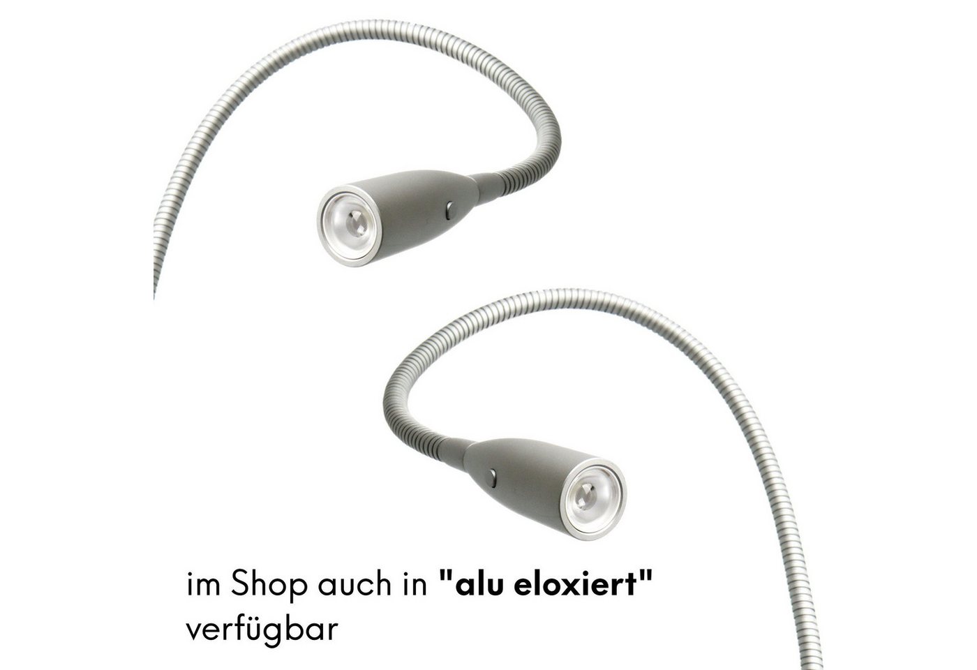 kalb Bettleuchte LED Leseleuchte Aufbauleuchte Nachttischlampe Bettlampe Leselampe, 2er Set, warmweiß – Bild 5 von 5