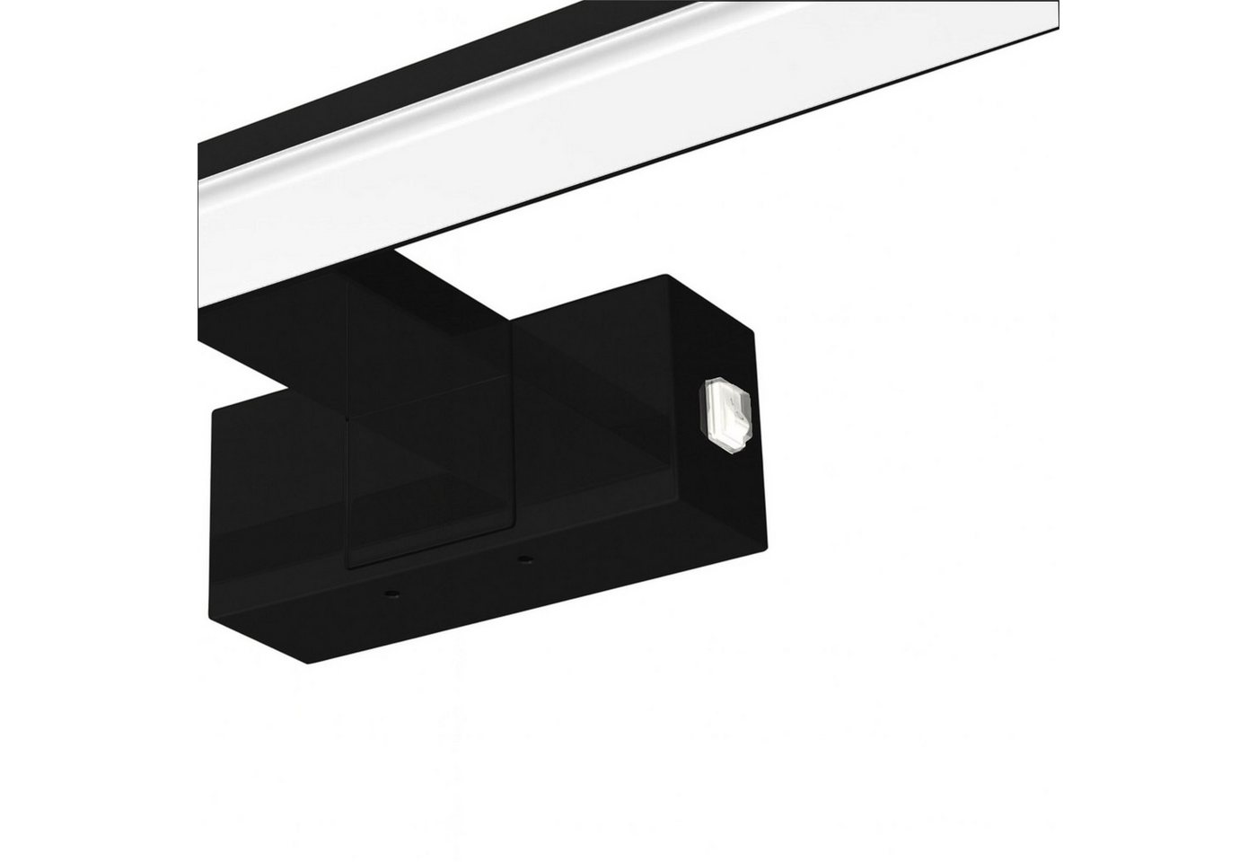 kalb LED Spiegelleuchte Spiegelleuchte chrom oder schwarz 500mm, mit integriertem Netzschalter, Schwarz – Bild 4 von 5