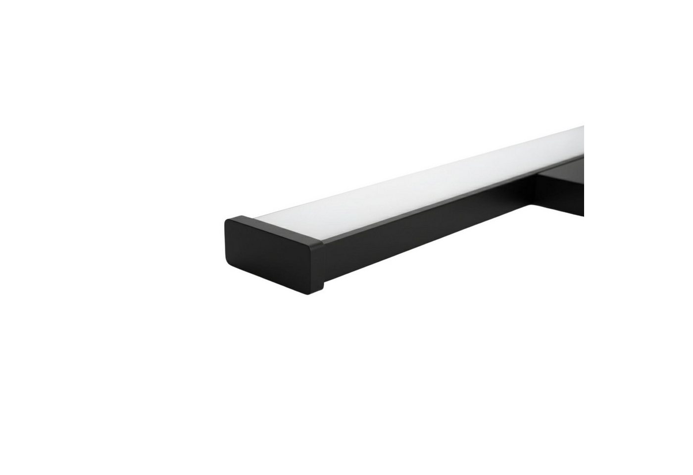 kalb LED Spiegelleuchte Spiegelleuchte chrom oder schwarz 500mm, mit integriertem Netzschalter, Schwarz – Bild 5 von 5