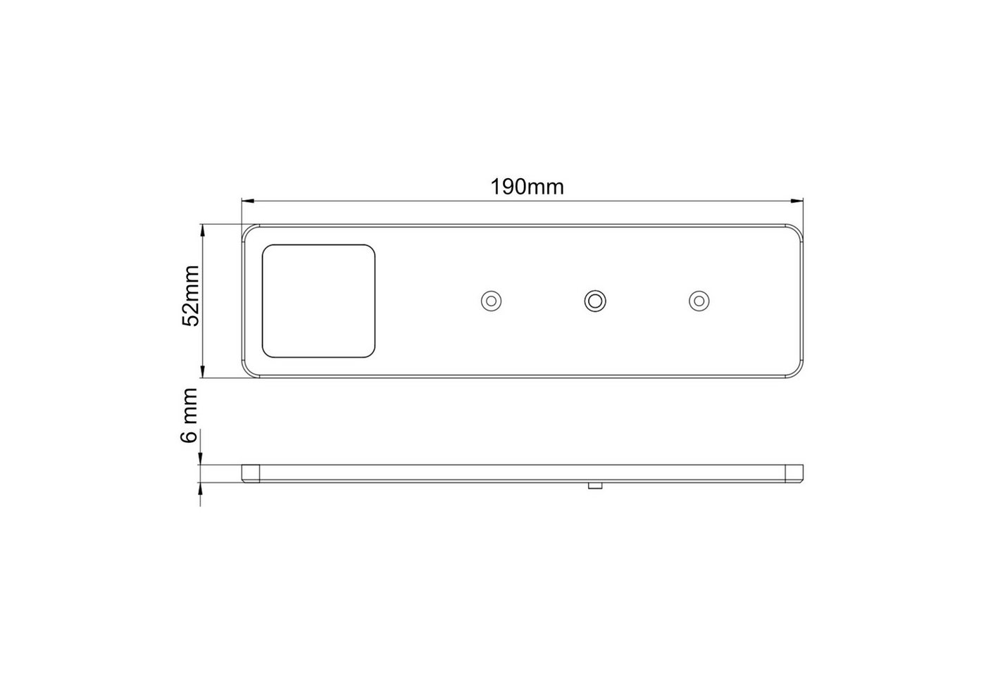 kalb LED Unterbauleuchte LED Unterbauleuchte Solid2, SET silbergrau, mech. Schalter, 3W, 2er Set neutralweiß, warmweiß/neutralweiß – Bild 5 von 5