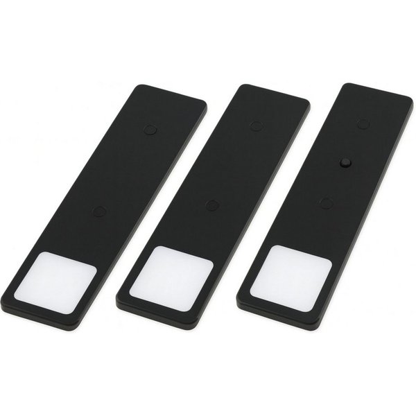 kalb LED Unterbauleuchte LED Unterbauleuchte Solid2, SET schwarz, mech. Schalter, 3W, 3er Set warmweiß, warmweiß/neutralweiß
