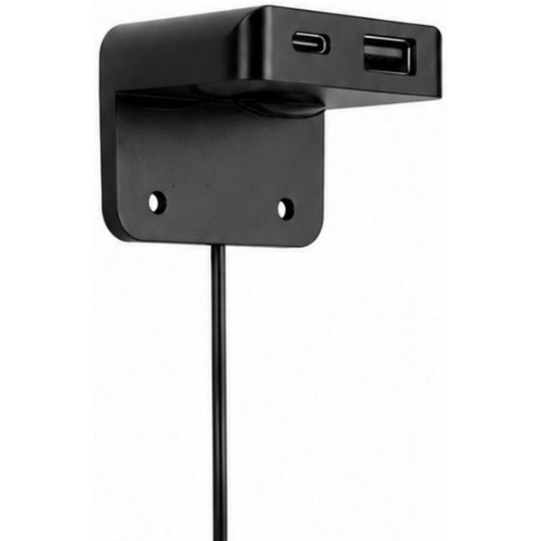 kalb Steckdose VOLTIS Möbel Charger Schwarz USB C & USB A 12/24 VDC 5V 2A