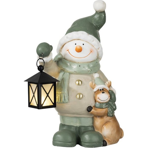 Kamelio Weihnachtsfigur Weihnachtsdeko Figur Weihnachtsfiguren mit LED Laterne Deko Figur (1 St)