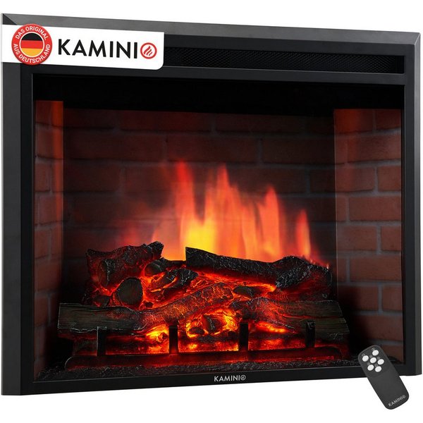KAMINIO Elektrokamin LUCA, Elektrischer Kamin mit 3D-Flammeneffekt in 12 Farben, Heizung 1800W