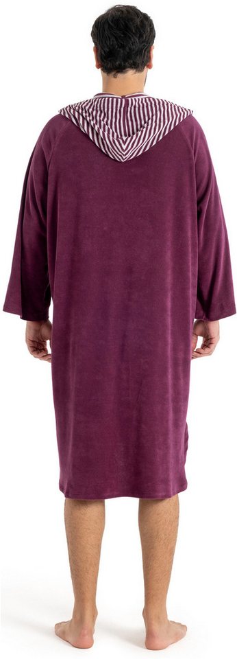 KangaROOS Badeponcho Dalia Surfponcho, ideal für Sauna, Spa & im Urlaub, Langform, Veloursfrottier, Kapuze, ohne, weich, Uni-Farben mit Streifen, leicht, Unisex – Bild 5 von 5