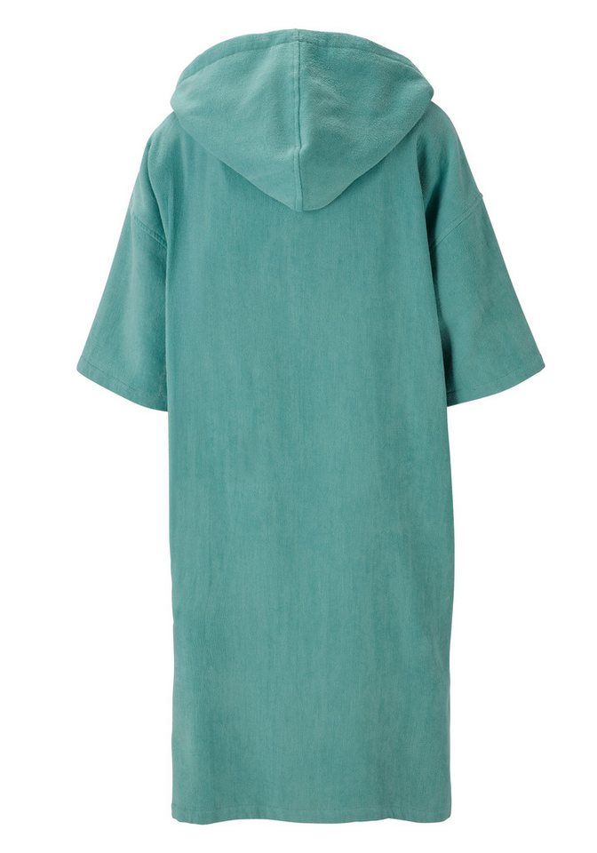 KangaROOS Badeponcho Summer, ideal für Sauna, Spa & im Urlaub, Damen & Herren, Midilänge, Frotteevelours, Kapuze, ohne, Surfponcho, mit Bauchtasche, 100% Baumwo – Bild 4 von 5