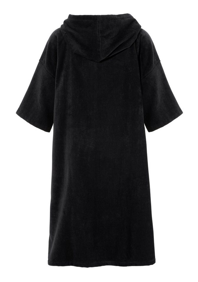 KangaROOS Badeponcho Summer, ideal für Sauna, Spa & im Urlaub, Damen & Herren, Midilänge, Frotteevelours, Kapuze, ohne, Surfponcho, mit Bauchtasche, 100% Baumwo – Bild 5 von 5