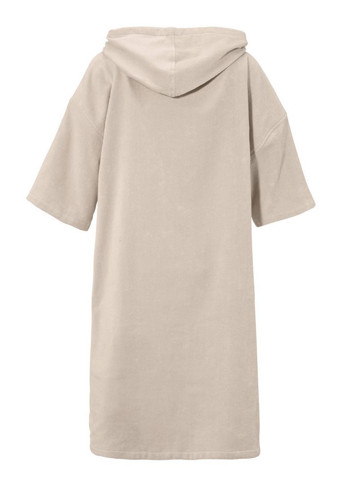 KangaROOS Badeponcho Summer, ideal für Sauna, Spa & im Urlaub, Damen & Herren, Midilänge, Frotteevelours, Kapuze, ohne, Surfponcho, mit Bauchtasche, 100% Baumwo – Bild 5 von 5