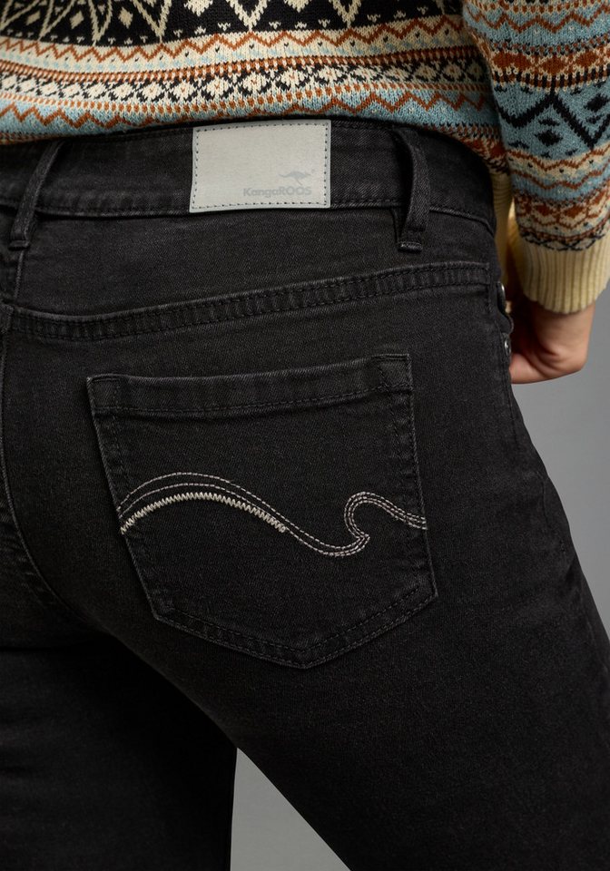 KangaROOS Bootcut-Jeans mit ausgestellter Beinform, aus Baumwolle und Elasthan – Bild 3 von 5