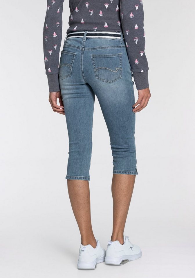 KangaROOS Caprijeans CAPRI-JEANS mit Gürtel (Set, mit abnehmbarem Gürtel) Skinny Fit, mit Schlitz, normale Leibhöhe – Bild 2 von 5