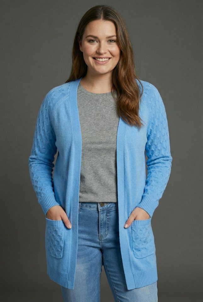 KangaROOS Cardigan casual Stil, bequeme Passform, mit Raglanärmeln, große Größen – Bild 2 von 5