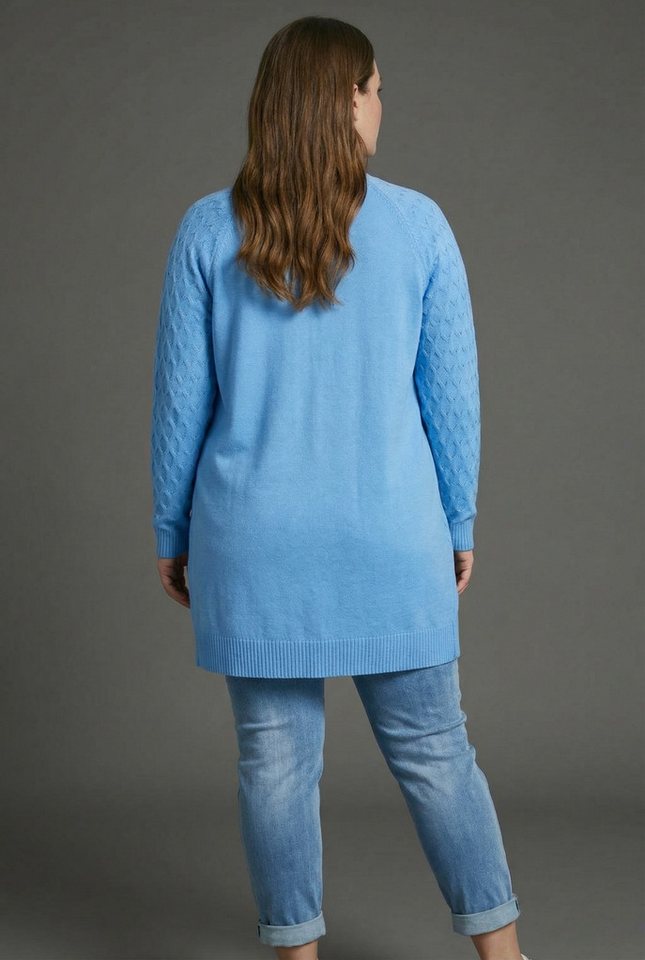 KangaROOS Cardigan casual Stil, bequeme Passform, mit Raglanärmeln, große Größen – Bild 3 von 5