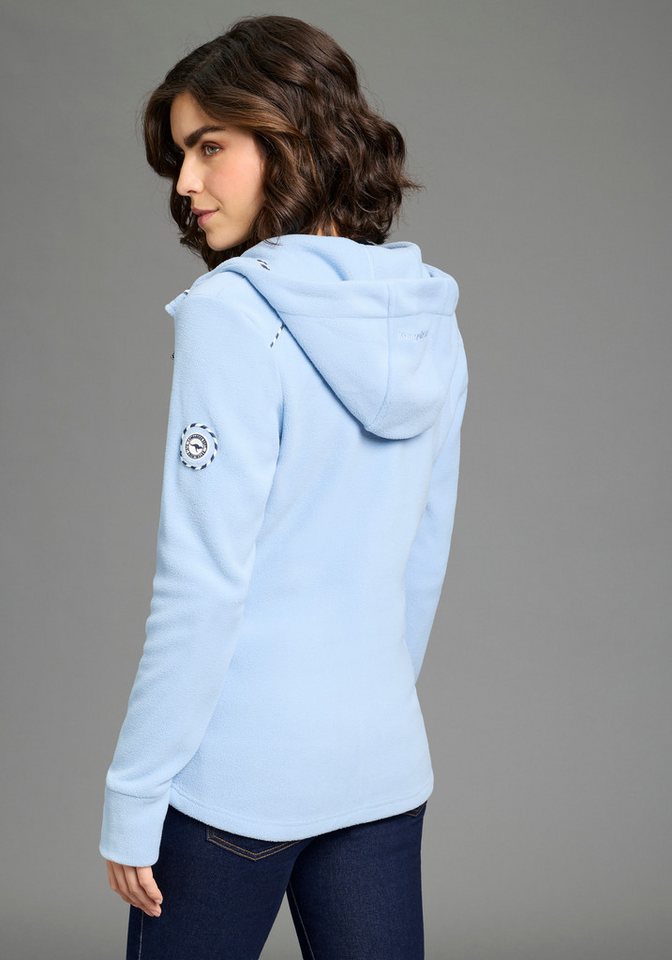 KangaROOS Fleecejacke figurbetonte Passform, mit Kapuze und Kordelzug, Übergangsjacke – Bild 2 von 5