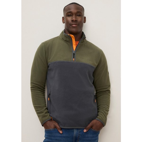 KangaROOS Fleecepullover mit hochschließendem Kragen, wärmend, auch in größeren Größen