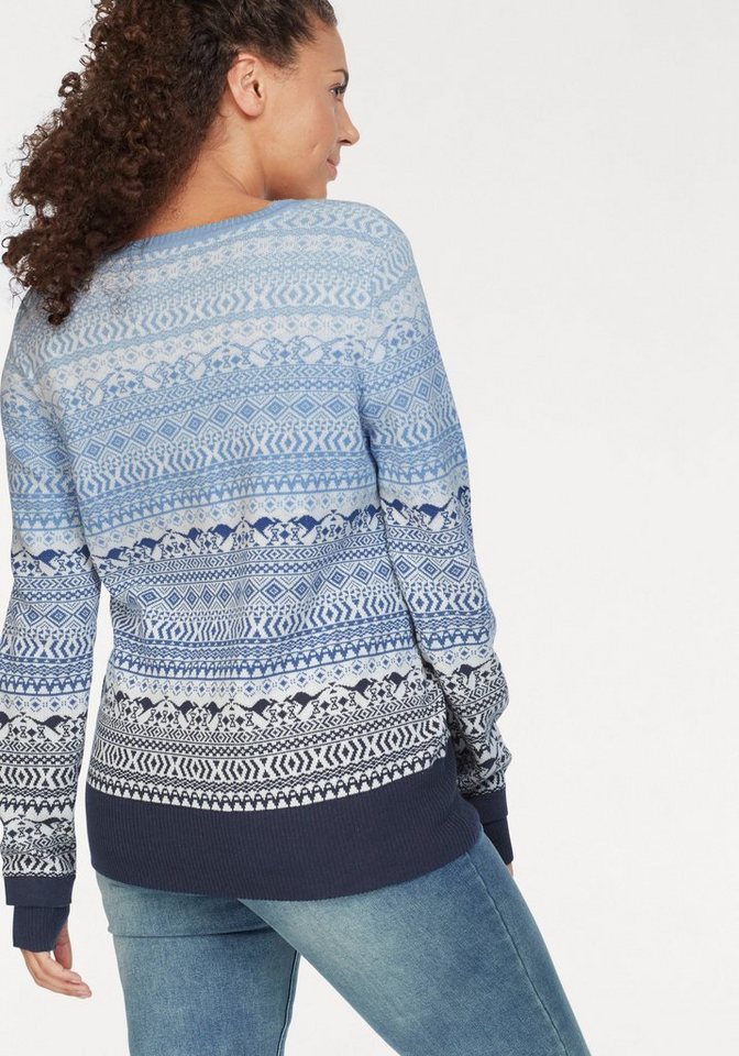 KangaROOS Jacquardpullover im Norweger-Muster mit kleinen Kängurus – Bild 2 von 5