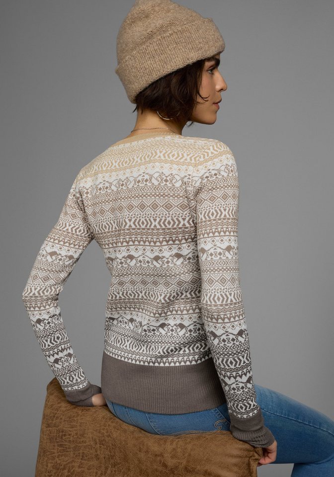 KangaROOS Jacquardpullover im Norweger-Muster mit kleinen Kängurus – Bild 3 von 5