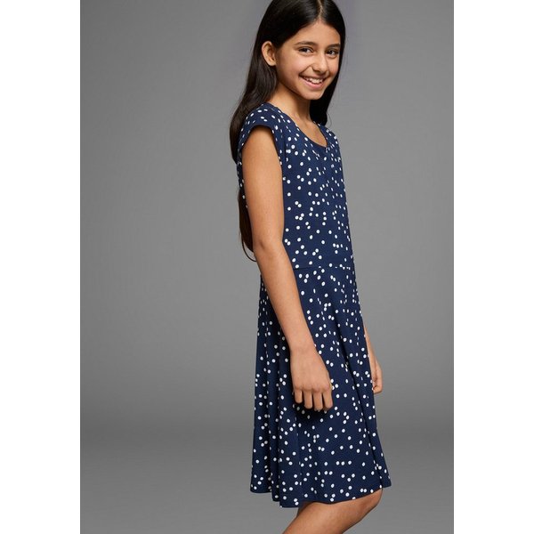 KangaROOS Jerseykleid, Skaterkleid aus Viskose für Sommer und Party, kniefrei, modisch, aus Viskose und Elasthan