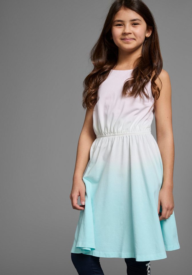 KangaROOS Jerseykleid festliche Anlässe, kniefreie Länge, trendiger Dip-Dye-Look – Bild 2 von 5