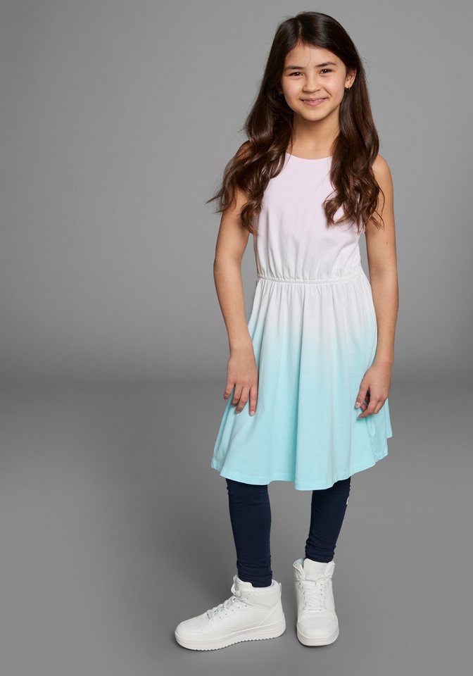 KangaROOS Jerseykleid festliche Anlässe, kniefreie Länge, trendiger Dip-Dye-Look – Bild 5 von 5