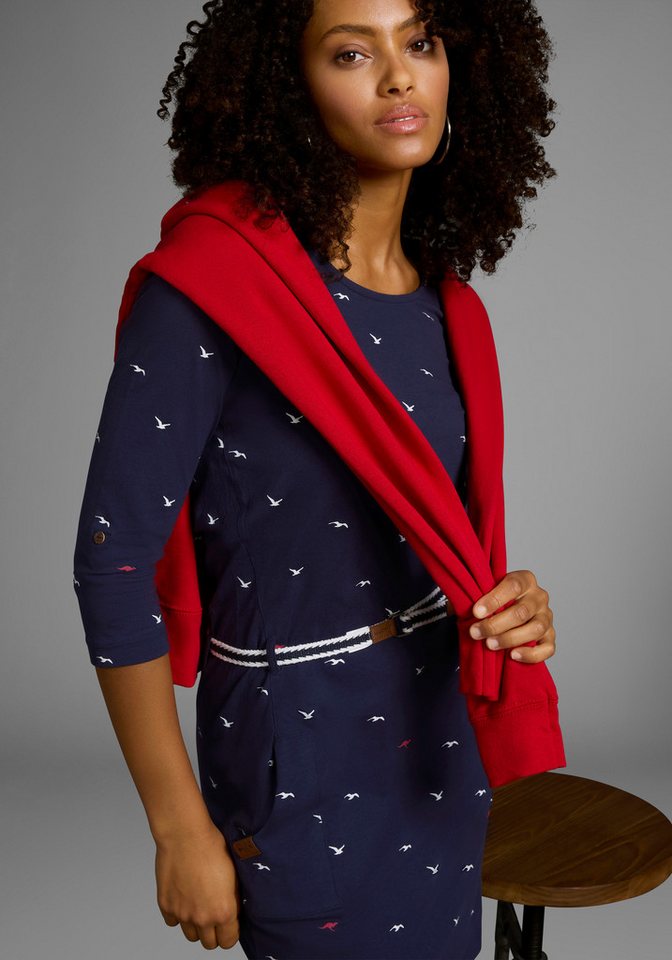 KangaROOS Jerseykleid (Set, mit abnehmbarem Gürtel) figurbetonte Passform, aus Baumwollmischung – Bild 5 von 5