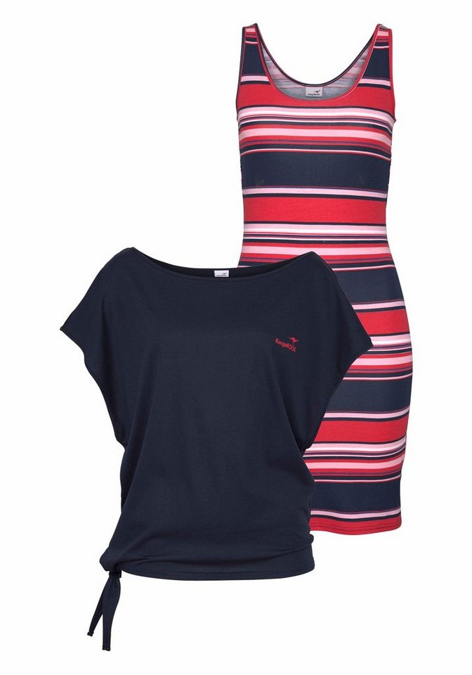 KangaROOS Jerseykleid (Set, 2-tlg., mit T-Shirt) Mini-Länge, lässiger Stil, elastisches Material – Bild 2 von 5