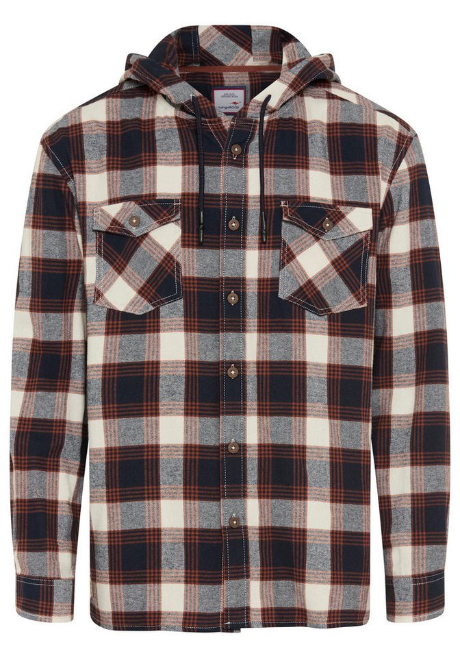 KangaROOS Kapuzenhemd mit bequemer Passform, aus Flanell, Kariert – Bild 5 von 5