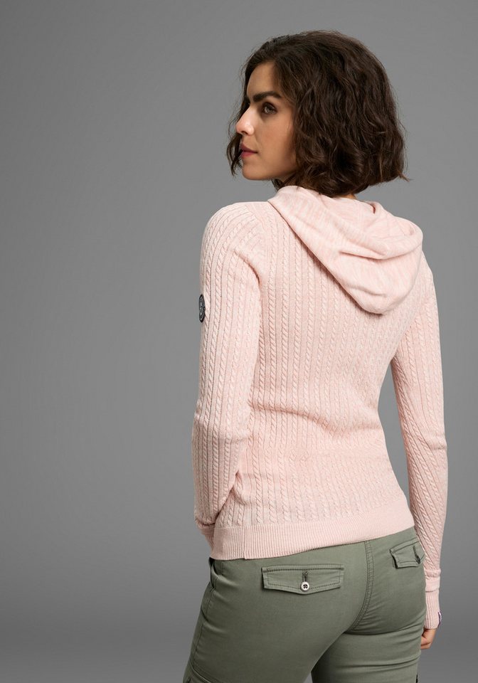 KangaROOS Kapuzenpullover im feinen Zopf-Strick-Design – Bild 2 von 5