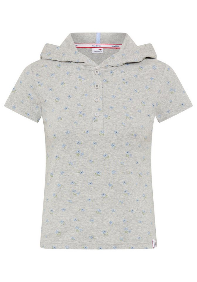 KangaROOS Kapuzenshirt figurbetonte Passform, Kurzarm, mit Kapuze, Rippware – Bild 5 von 5