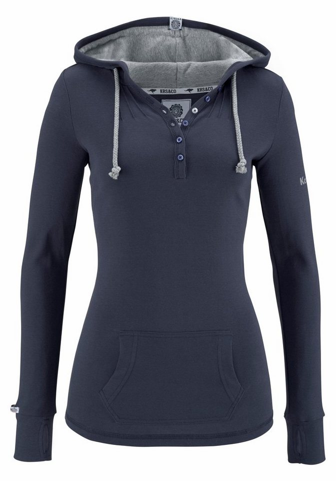 KangaROOS Kapuzenshirt Langarm mit Daumenlöchern, figurbetonter Schnitt, aus Jerseystoff – Bild 5 von 5