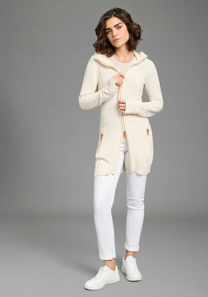 KangaROOS Kapuzenstrickjacke figurbetonte Passform, po-bedeckende Länge, mit 2-Wege-Reißverschluss – Bild 5 von 5
