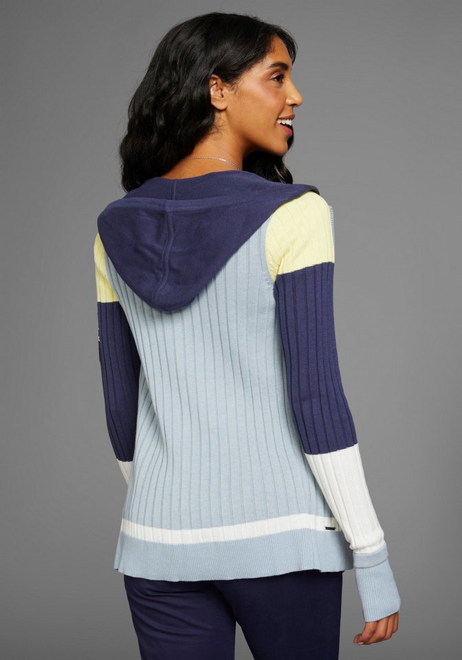 KangaROOS Kapuzenstrickjacke mit Colorblock, große Größen – Bild 2 von 5