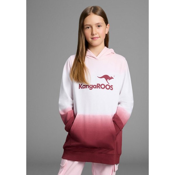 KangaROOS Kapuzensweatshirt, Longsweatshirt mit Farbverlauf Langarm mit Bündchen, taillierter Schnitt, mit Logodruck