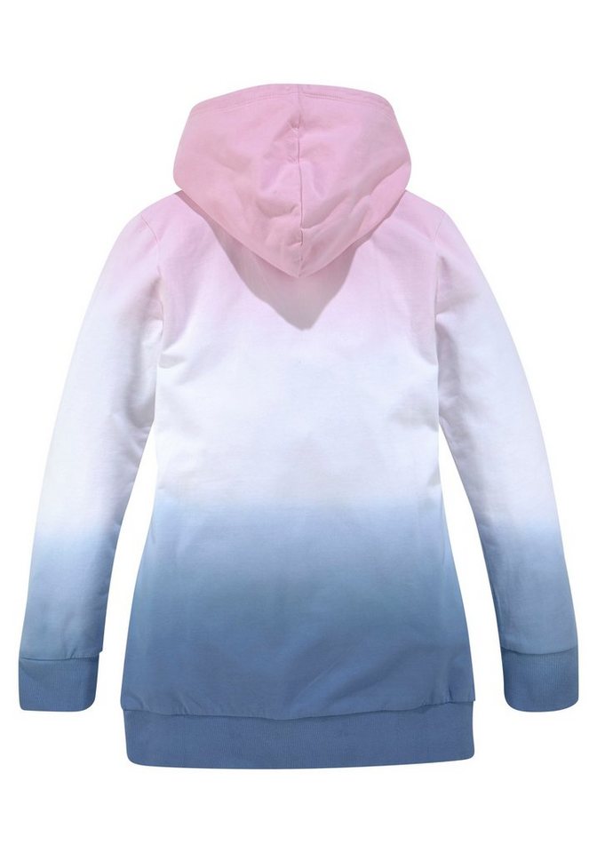 KangaROOS Kapuzensweatshirt, Longsweatshirt mit Farbverlauf Langarm mit Bündchen, taillierter Schnitt, mit Logodruck – Bild 5 von 5