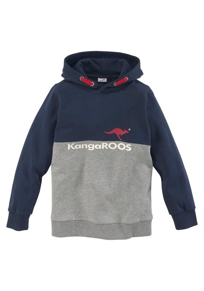 KangaROOS Kapuzensweatshirt Colorblocking Langarm, mehrfarbig, mit Logodruck, aus Baumwolle – Bild 5 von 5