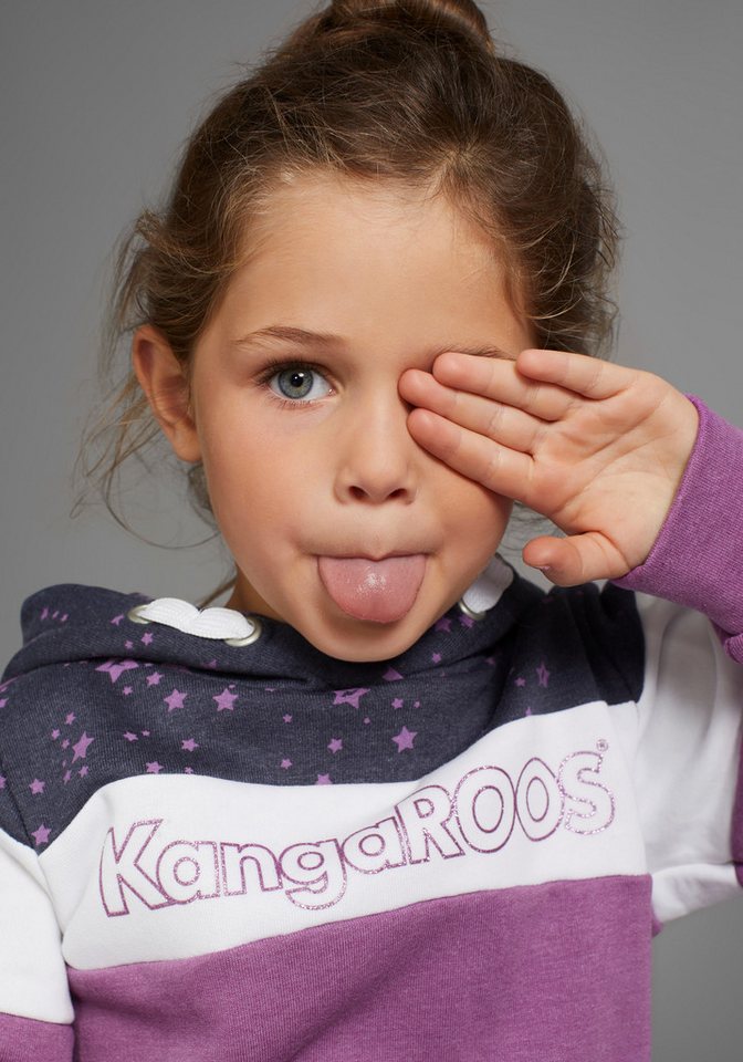KangaROOS Kapuzensweatshirt Colorblocking, für kleine Mädchen – Bild 3 von 5