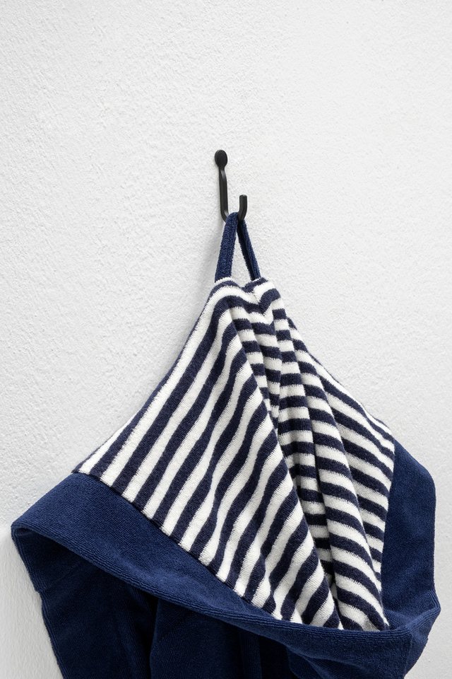 KangaROOS Kinderbademantel Dalia, Ideal für Zuhause, Schwimmbad oder im Urlaub, Langform, Veloursfrottier, Kapuze, Gürtel, Uni-Farben mit Streifen – Bild 4 von 5